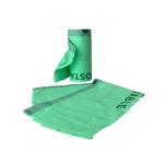 Green Biodegradable Drawstring Trash Bags Non Toxic With Custom Logo