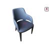 Buy cheap Micro Fiber Leather Wood Restaurant Chair Upholstered No Folded With Armrests from wholesalers