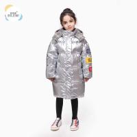 Buy cheap Breathable Winter Fashion Kids Wear Duck Down Jacket Long Pink Little Girls product