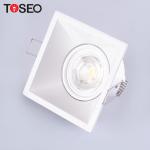 White Anti Glare Office LED Downlights Mr16 Housing Square Adjustable Downlight