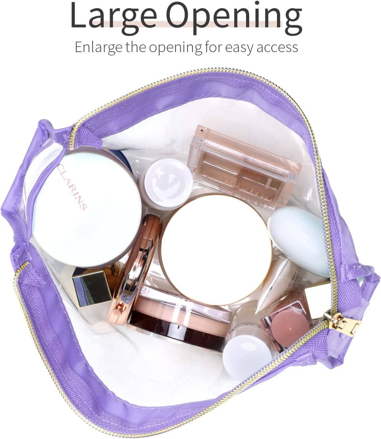 Clear Waterproof TSA Approved Toiletry Bag for Travel, Durable Clear Travel Bags for Toiletries
