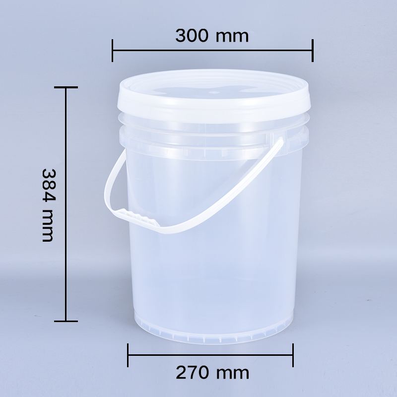 Printing Silk Screen Printing 1L 100pcs Set Transparent Plastic Bucket for Food Storage