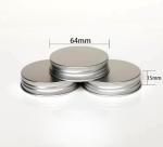 64*15 Aluminum Cap Plastic Glass Bottle With Round Metal Screw Cap Cosmetic Wide
