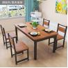Buy cheap Metal Solid Oak Wood Dinning Table And Chair Set Of 4 from wholesalers