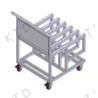 Buy cheap Industrial Vertical Turnover Trolley Aluminum Tube Made Of Vertical Trolleybus from wholesalers