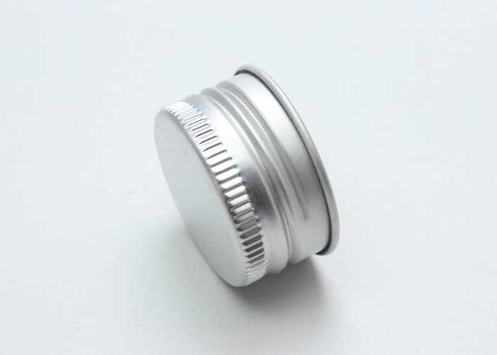 28mm Silver Screw Caps , Custom Aluminum Screw Covers For Screw Bottle