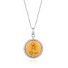 Buy cheap Round Shaped Baby Pendant Micropave Silver Ring Band AAA CZ For babies from wholesalers