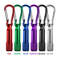 Buy cheap Carabiner LED Emergency Flashlight 1 Mode Metal Material Cell Botton Battery product