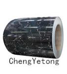 Marble Grain Color Coated Steel Coil PE Coating Weight ≤8T For Building