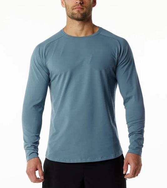 Buy cheap Men′s Fitted Long Sleeve 94% Cotton 6% Elastane Custom Logo Shirt from wholesalers