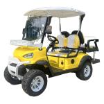 Bright Yellow 2+2-Seater Electric Golf Cart Lithium Battery Customized With