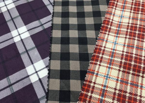 Buy cheap 100% Cotton Ribstop Stripe 21w Stretch Corduroy Fabric from wholesalers