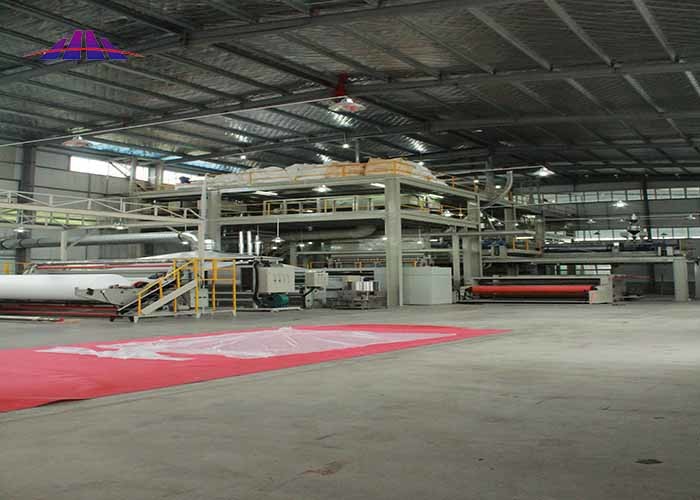 SSS Spunbond Non Woven Making Machine With PLC Touch Screen