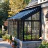 Buy cheap Wrought Iron Sun Room Greenhouse Green Metal Bay Window Entrance Doors Living Room Balcony from wholesalers