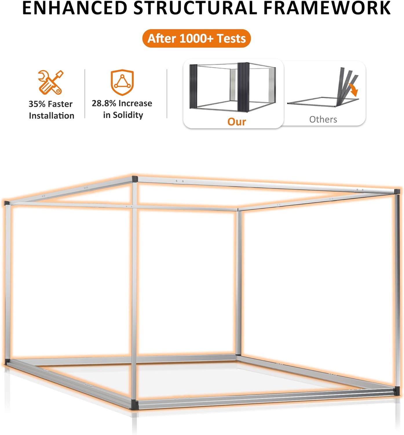 Waterproof 8 x 12 FT Metal Garden Shed with 4 Vents and Durable Design from AJUNION