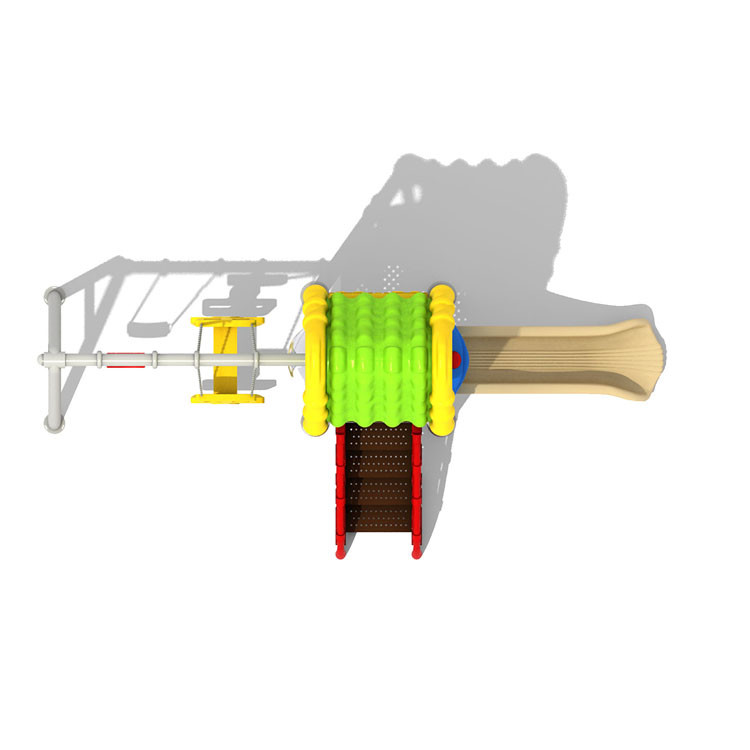 Outside Playground Plastic Slide Aluminium Alloy Amusement Park Anti Crack