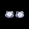 Buy cheap Adorable Cat Shape Children Silver Jewellery With Freshwater Pearl from wholesalers