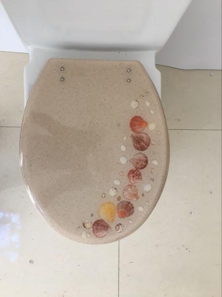 sealife polyresin decorate sanitary ware toilet seat with best quality hinge