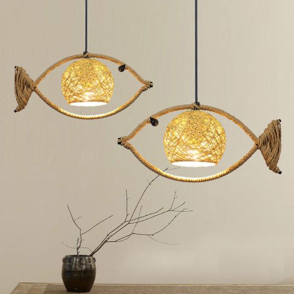Buy cheap Fish Shaped Rattan Woven Hotel BarLamp Creative Chinese Style Retro lamp(WH-WP-89) from wholesalers