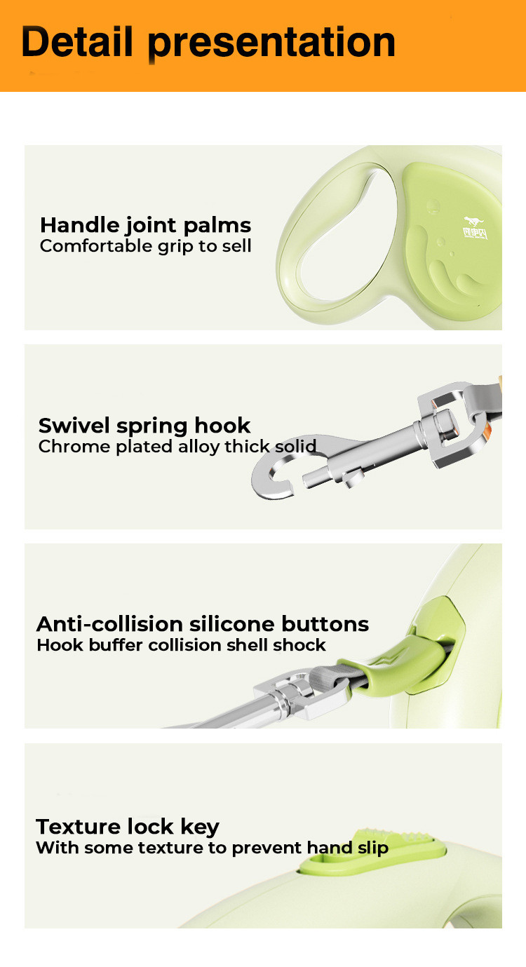 Automatic Led Pet Leashes Retractable Suitable For Walking Dogs Puppy Lead