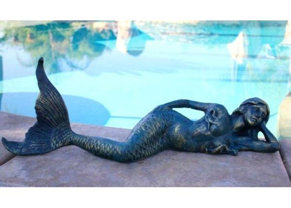 Buy cheap Casting Metal Bronze Mermaid Sculpture Modern Outdoor Pool Decoration from wholesalers