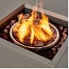 Buy cheap 42 Inch Rattan Plaiting Rectangle Tabletop Fire Pit CE from wholesalers