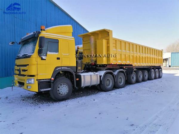 Buy cheap 80000kg 9 Axles 45m3 Dump Truck For Ghana from wholesalers