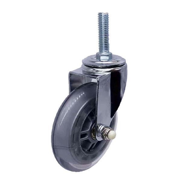Buy cheap Thread Stem PU Transparent Caster Wheel with Chrome Plated For Office Chair from wholesalers