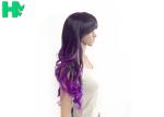 Loose Curly Synthetic Hair Wigs Lace Cap , High Temperature Fiber Wig