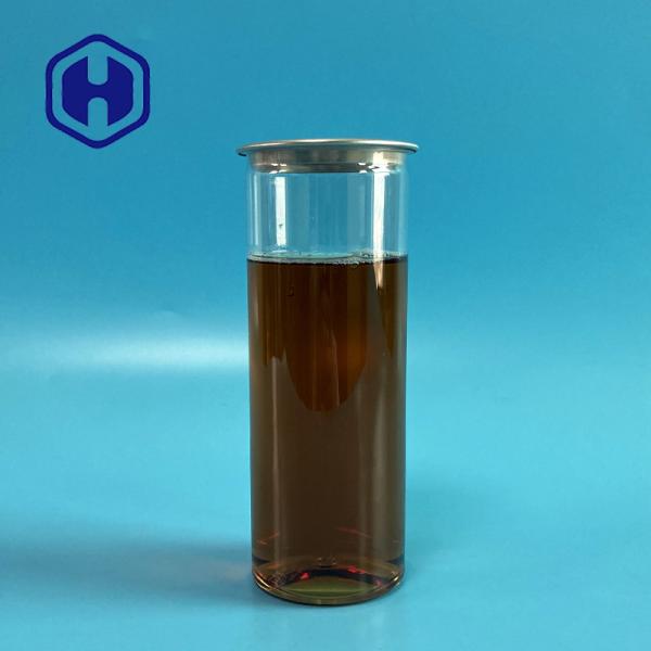 Iced Cold Coffee Chocolate Plastic Drink Can 310ml Clear Straight Side Flat