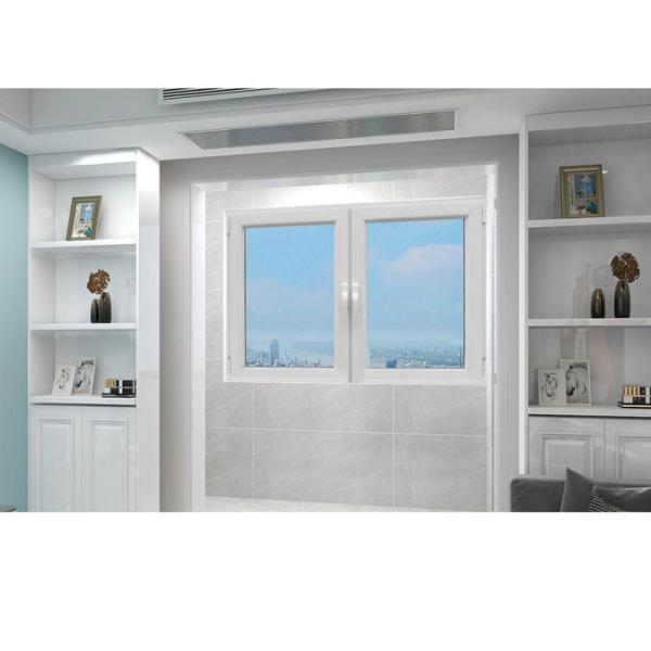 White Tilt And Turn UPVC Window Double Glass Outward Swinging Windows Customizab