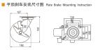 Heavy Duty Castors 150mm 6 Inch Swivel Caster With Brake 736-86A