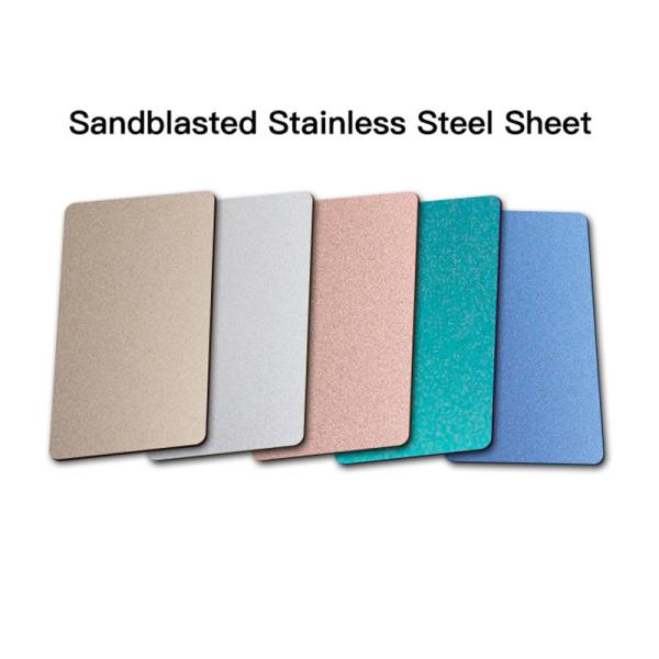 201 304 Decorative Stainless Steel Sheet 1.0mm Bead Blasted Color Metal Sheet