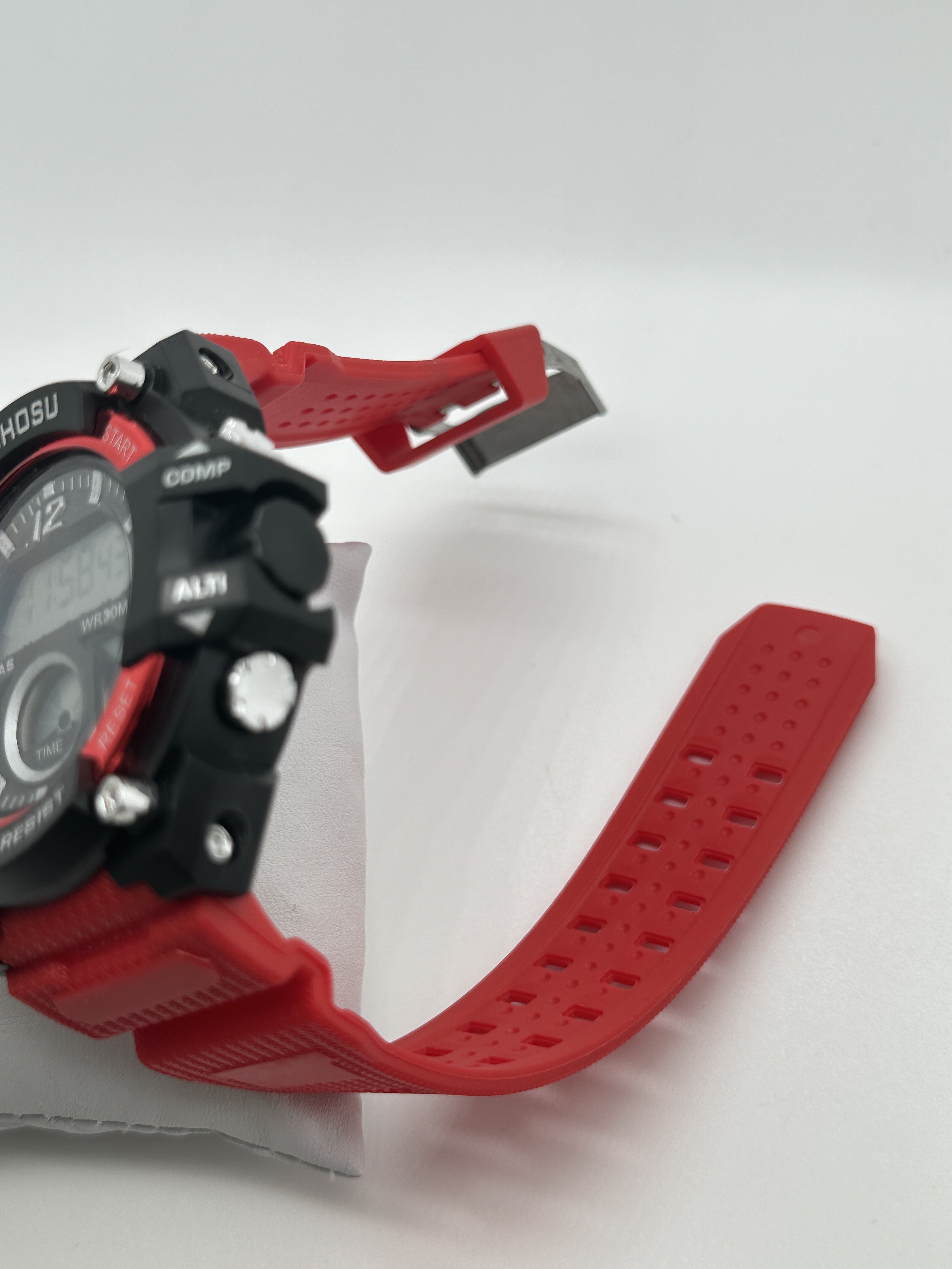 Men's Fashion Digital Sport Watch With Silicone Strap 20mm Width Backlight Alarm