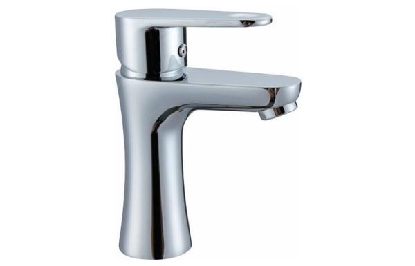 Buy cheap Chrome Polished Single Hole Bathroom Sink Faucet / One Handle Ceramic Mixer Taps from wholesalers