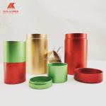 Travel Empty Tea Storage Round Aluminum Cans T8 With Lids
