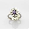 Buy cheap Women Jewelry Sterling Silver with 4x6mm Oval Red Cubic Zircon Ring(F26) from wholesalers