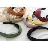 Buy cheap GLH008 Vintage solid color leather pu headbands cross hair hoop pressure hair out online celebrity headwear from wholesalers