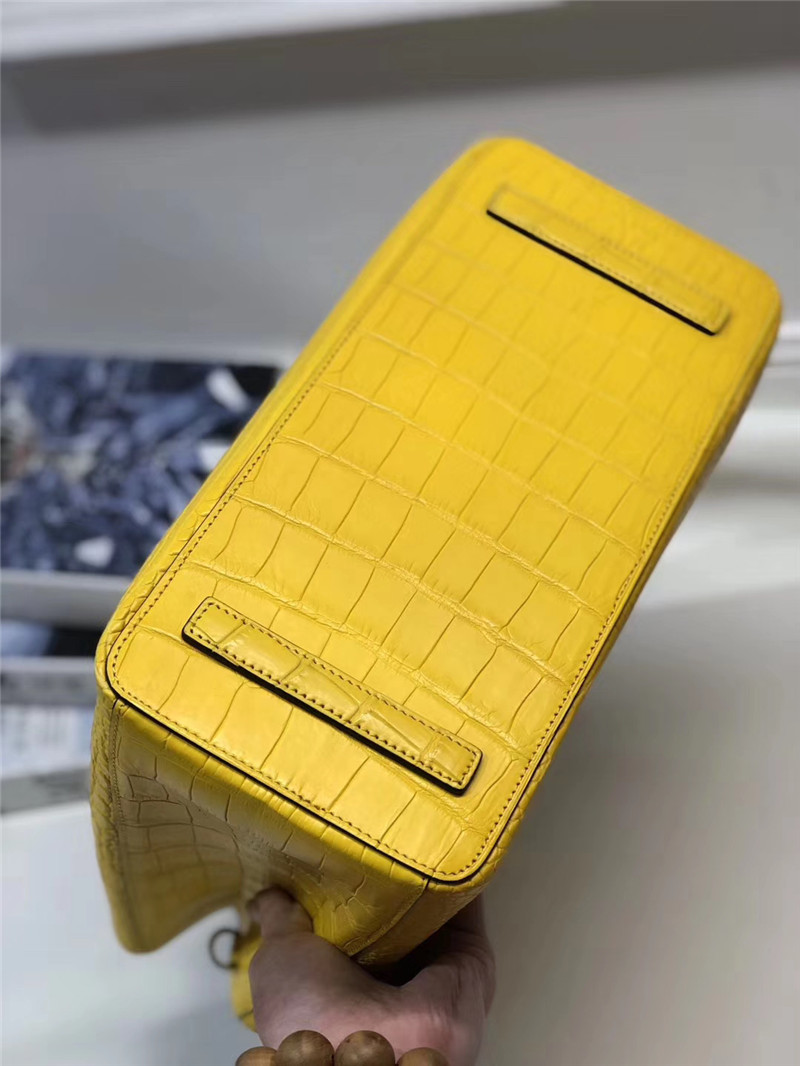 Authentic Real Crocodile Belly Skin Lady Large Purse Genuine Alligator Leather Female Handbag Women Single Shoulder Bag
