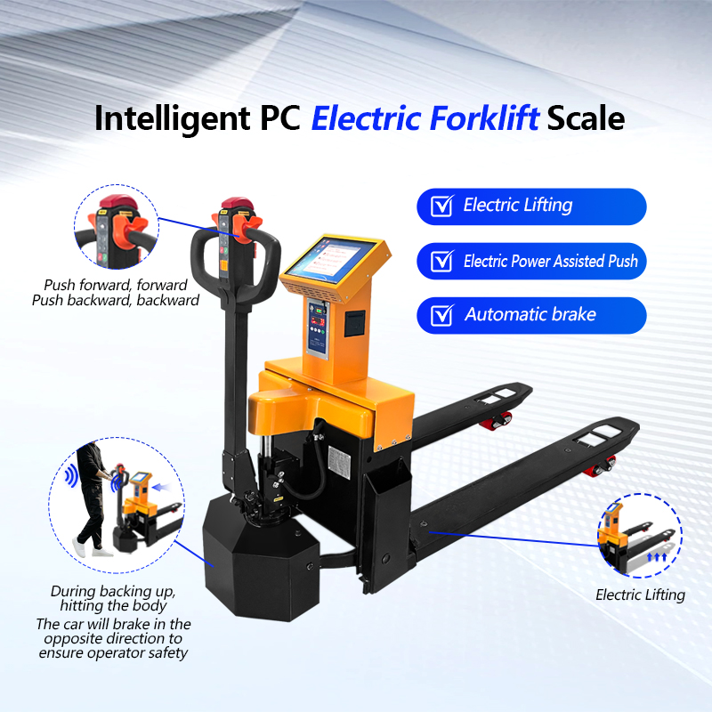 Electric Forklift Scale with 12 Inch Touchscreen Display and 3t Power Supply 48V/45A