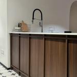 Classic Free Design Wood Veneer Kitchen Cabinet Frame-line Door Panel Wood