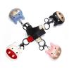 Buy cheap No Zipper Mini Doll Pendant Promotional Leather Keychain For Women from wholesalers