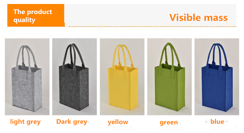 2021 new hot selling Christmas Santa felt tote bag reusable woman shopping bag handle bag for Christmas gift