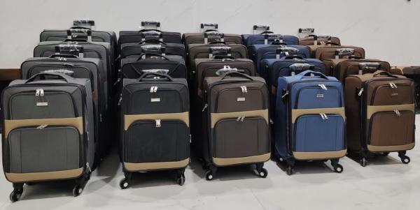 Buy cheap Multicolor Unisex Fabric Spinner Luggage , Polyester Fabric Cabin Suitcase from wholesalers