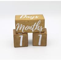 Buy cheap Custom Natural Wooden Wooden Milestone Blocks 2.5inch Monthly Age Blocks product