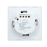 Modern Tempered Glass Tuya Smart Wall Switch , EU Standard Smart 2 Gang Light