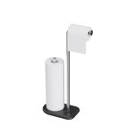 Stainless Steel Compact Bathroom Paper Holder Standing Type Bathroom Tissue