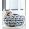Buy cheap Cosy Crocheted Chunky Knit Cat Bed Nonslip Washable 35cm 40cm 45cm Donut Cat Bed from wholesalers