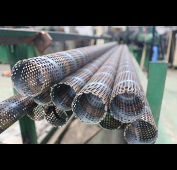 Round Hole Pattern Perforated Stainless Steel Tube , Custom Length Perforated
