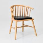 Leather and Solid Wood Chairs For Dining Room / Living Room Customized